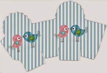 Pareja de Pájaros: Cajas para Imprimir Gratis. | 가방