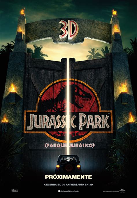 Parque Jurásico 3D cartel de la película
