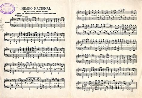 Partitura Himno Nacional Mexicano | Himno nacional, Partituras, Himnos