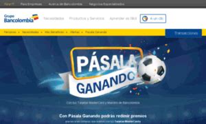 Pasalaganando.grupobancolombia.com: PASALA GANANDO   BANCOLOMBIA