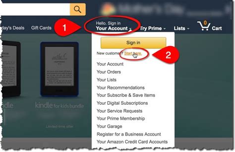 Pasos para abrir una cuenta en Amazon