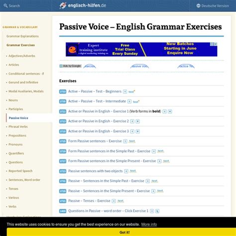 Passive Voice   Learning English   Grammar Exercises ...