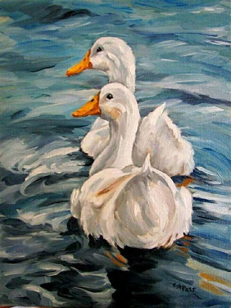 Patos en el agua acrílico | Pintura de arte, Arte en lienzo, Pinturas ...