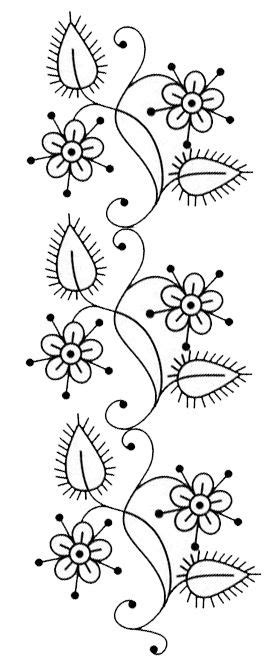 Patrón bordado flores | Patrones bordado | Bordado mexicano patrones ...