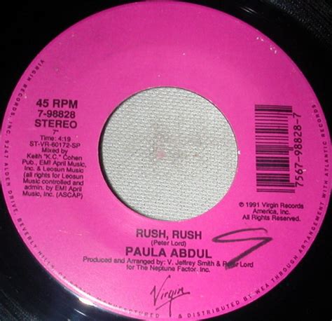 Paula Abdul   Rush Rush  1991, Vinyl  | Discogs