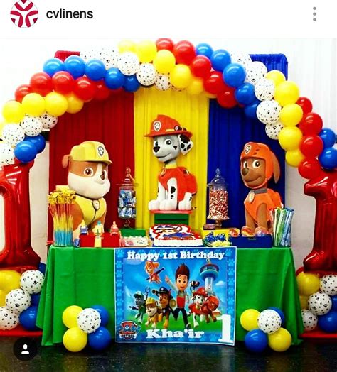 Paw Patrol Birthday Party Dessert Table and Decor | Fiesta tematica paw ...