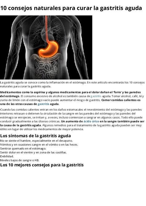 PDF  0 consejos naturales para curar la gastritis aguda | Pedro ...