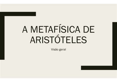 PDF  A METAFÍSICA DE ARISTÓTELES ARISTÓTELES A METAFÍSICA DE ...