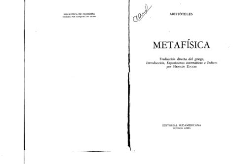 PDF ARISTÓTELES METAFÍSICA L I Y IV 1 1 | Stefany simon aquice ...