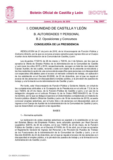 PDF  Boletín Oficial de Castilla y León | juan carlos ...