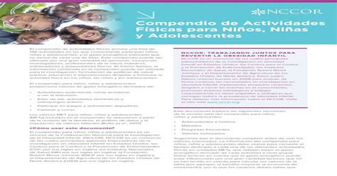 PDF  Compendio de Actividades Físicas para Niños, Niñas y ...
