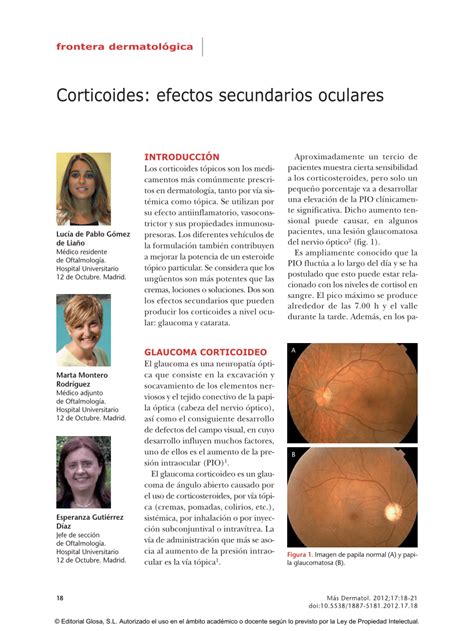 PDF  Corticoides: efectos secundarios oculares