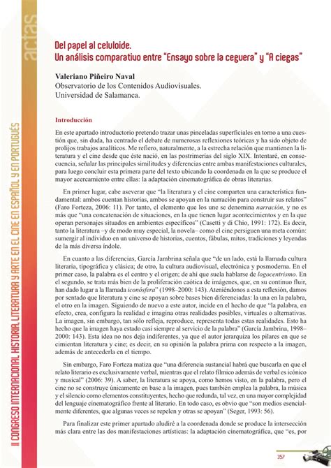 PDF  Del papel al celuloide. Un análisis comparativo ...