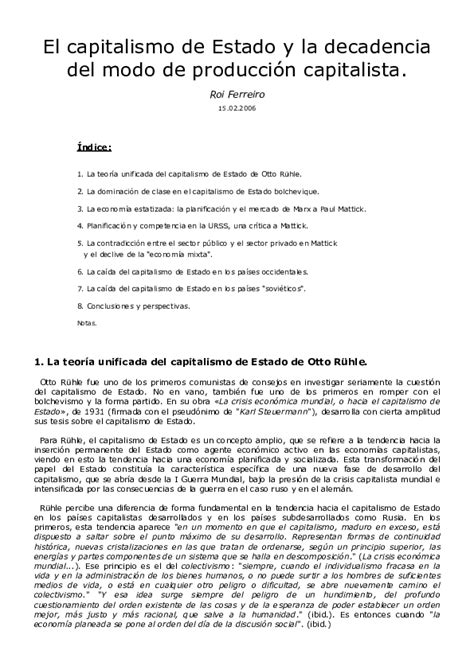 PDF  El capitalismo de Estado y la decadencia del modo de producción ...
