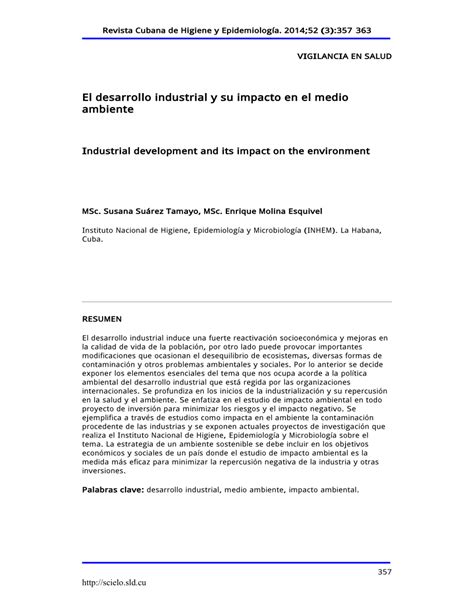 PDF  El desarrollo industrial y su impacto en el medio ...