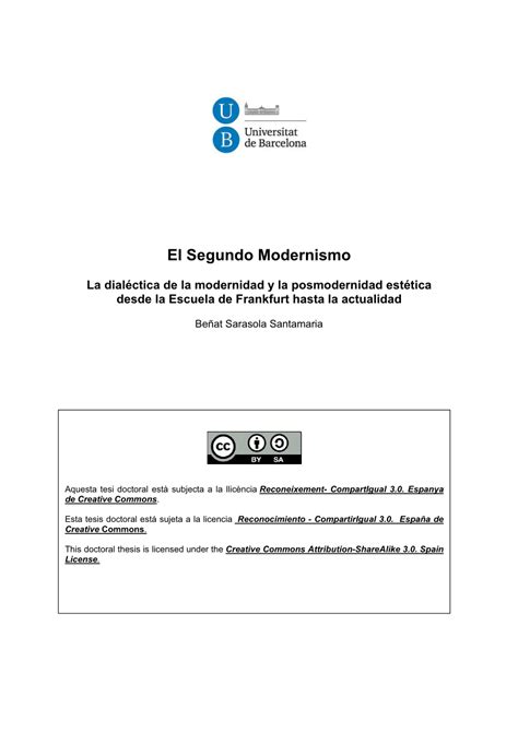 PDF  El Segundo Modernismo: La dialéctica de la ...