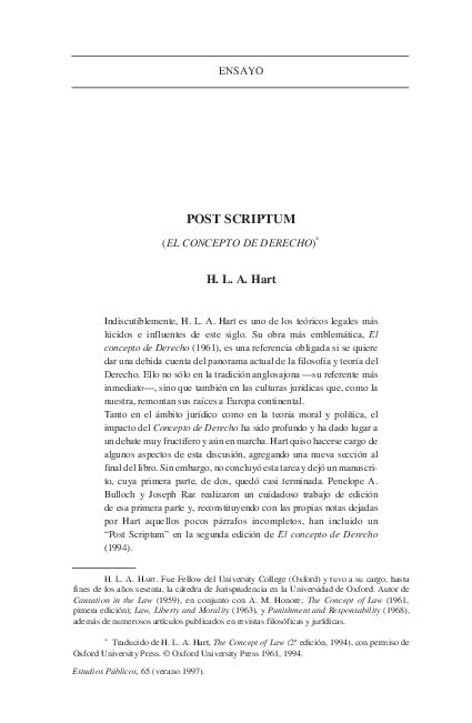 PDF  ENSAYO POST SCRIPTUM  EL CONCEPTO DE DERECHO ...