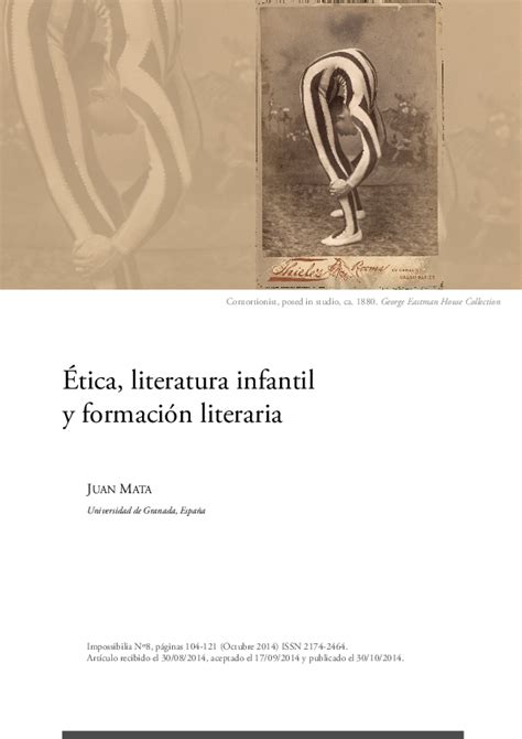 PDF  Ética, literatura infantil y formación literaria ...