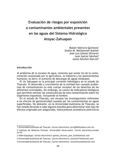 PDF  EVALUACIÓN DE RIESGOS POR EXPOSICIÓN A CONTAMINANTES ...