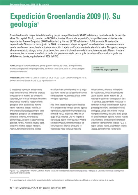 PDF  Expedicion Groenlandia 2009  I : Su Geología