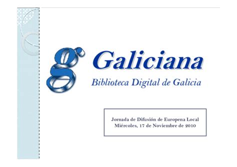 PDF  GALICIANA. Biblioteca Dixital de Galicia  Presentación  | Ignacio ...