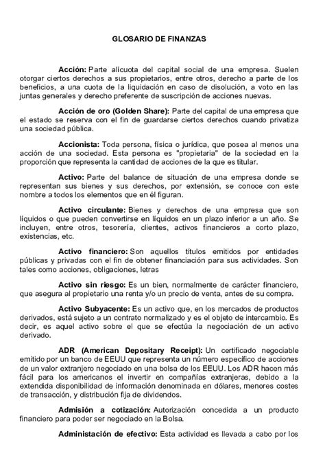PDF  GLOSARIO DE FINANZAS | Gustavo Cordoba   Academia.edu