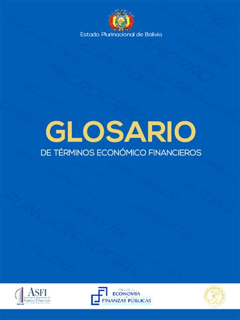 PDF  GLOSARIO DE TÉRMINOS ECONÓMICO FINANCIEROS | Nelson Bricher ...