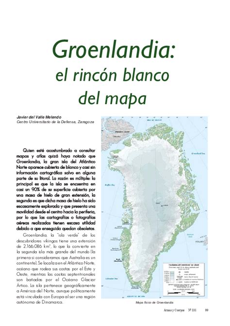 PDF  Groenlandia: el rincón blanco del mapa | javier del Valle ...