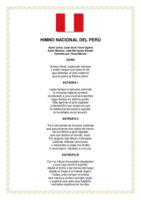 PDF  HIMNO NACIONAL DEL PERÚ | sahrit S.z   Academia.edu