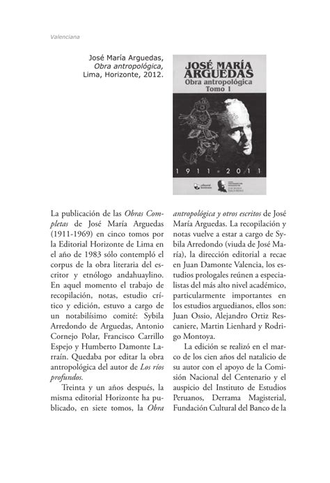 PDF  José María Arguedas, Obra antropológica