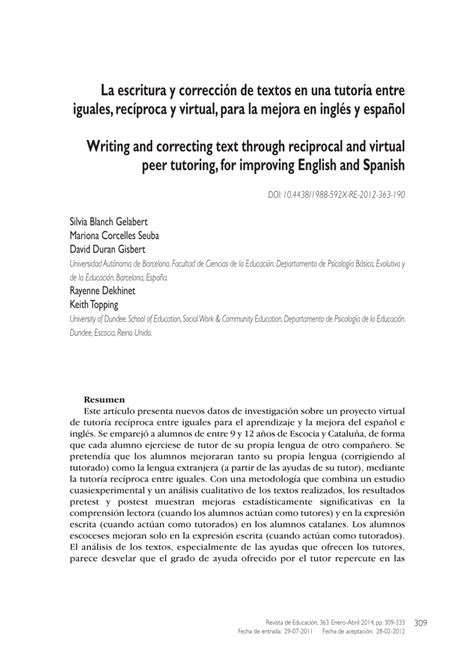 PDF  La escritura y corrección de textos a través de ...