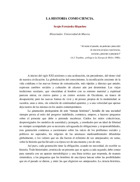 PDF  LA HISTORIA COMO CIENCIA | Kevin Pienda   Academia.edu