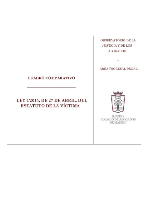 PDF  LEY 4/2015, DE 27 DE ABRIL, DEL ESTATUTO DE LA ...