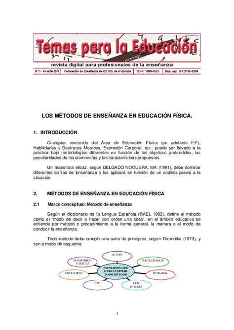 PDF  LOS MÉTODOS DE ENSEÑANZA EN EDUCACIÓN FÍSICA | Leina Lucero ...
