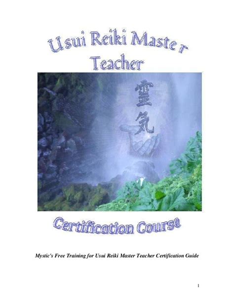 PDF Mystic s Usui Reiki Master Teacher Manual | Roger ...