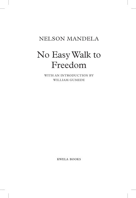 PDF  Nelson Mandela: No Easy Walk to Freedom