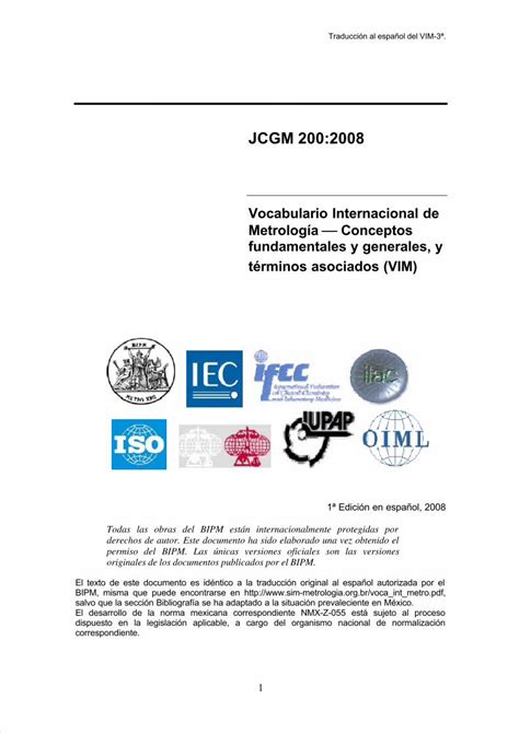 PDF  VIM 3a CENAM Vocabulario Internacional de Metrologia 2008 ...
