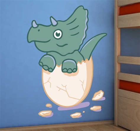 Pegatina dinosaurios para niños huevo   TenVinilo