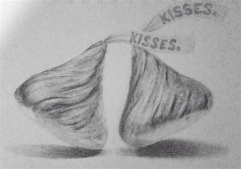 Pencil drawing. Hershey Kisses | Sketching in 2019 ...