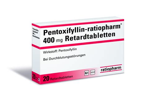 Pentoxifyllin ratiopharm 400 mg Retardtabletten | Gelbe Liste