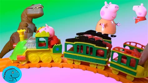 Peppa Pig en Dinotren al Parque Dinosaurios y Juguetes ...