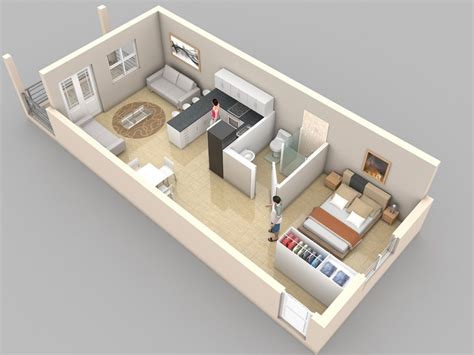 Pequeñas Interiores 2 Planos De Casas De 6x4   Casa Nueva Idea