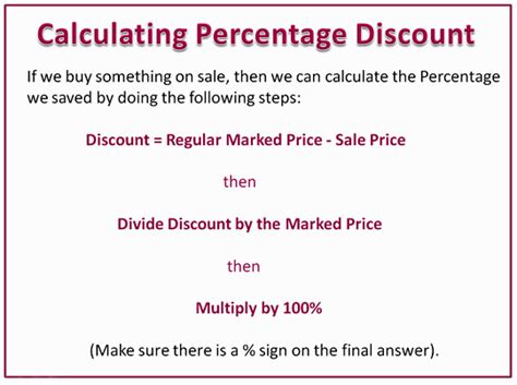 Percentage Discounts | Passy s World of Mathematics