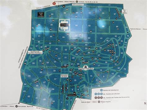 Pere Lachaise Cemetery Map | mikestravelguide.com