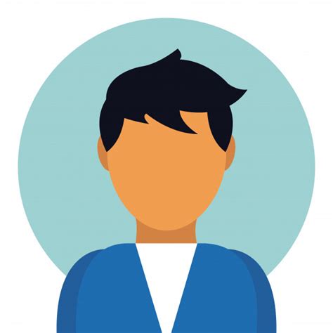 Perfil de avatar de hombre en icono redondo | Vector Premium