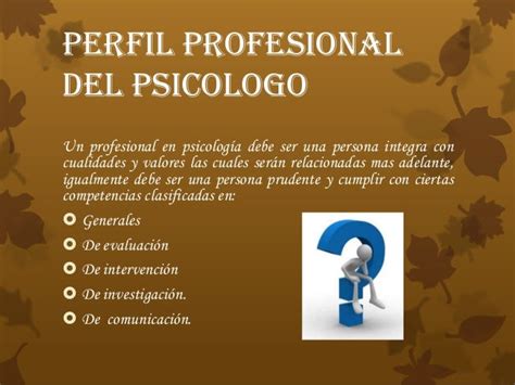 Perfil profesional del psicologo
