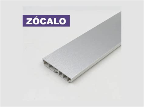 Perfil Zócalo H Plástico Foliado Aluminio 100mm 3m – Placacenter S.R.L.
