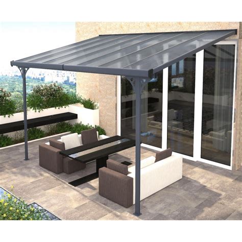 Pérgola adosada ajustable   terraza de aluminio 3,05x4,36m X METAL