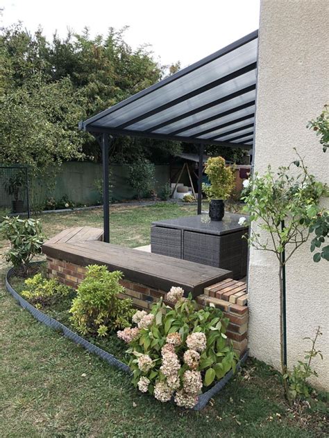 Pérgola adosada ajustable   terraza de aluminio 3,05x5,57m X METAL