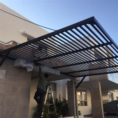 Pergola de acero | Pérgola de acero, Techo de patio, Techos de casas